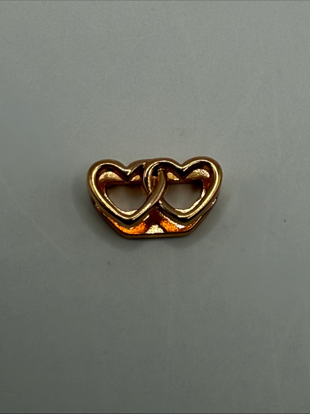 KEEP Collective Rose Gold Interlocking Hearts Slider Charm